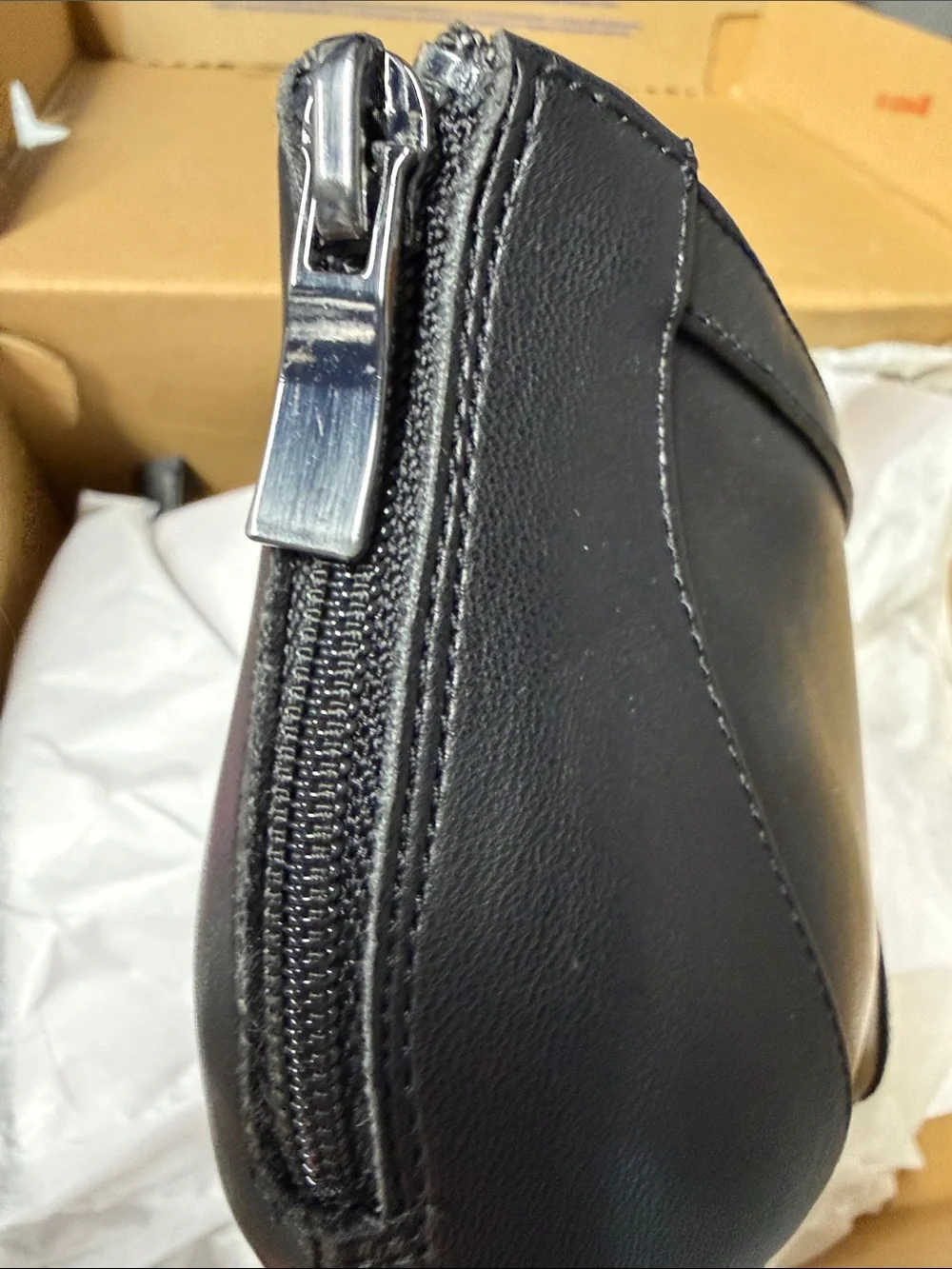 Clarks Kataleina Sol  Black Leather Ankle Bootie with Kitten Heel Size 10